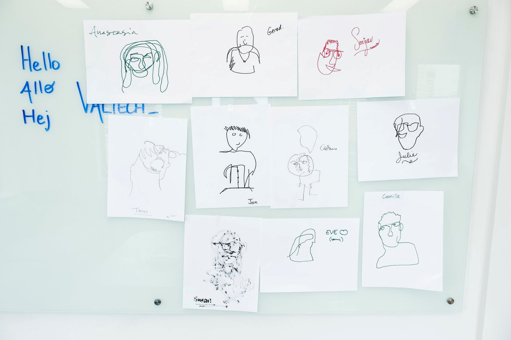 image of coworker drawings