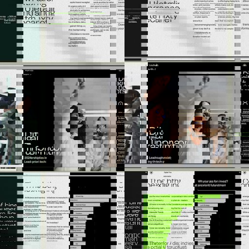 Multi-page mockup Leading through tech anxiety