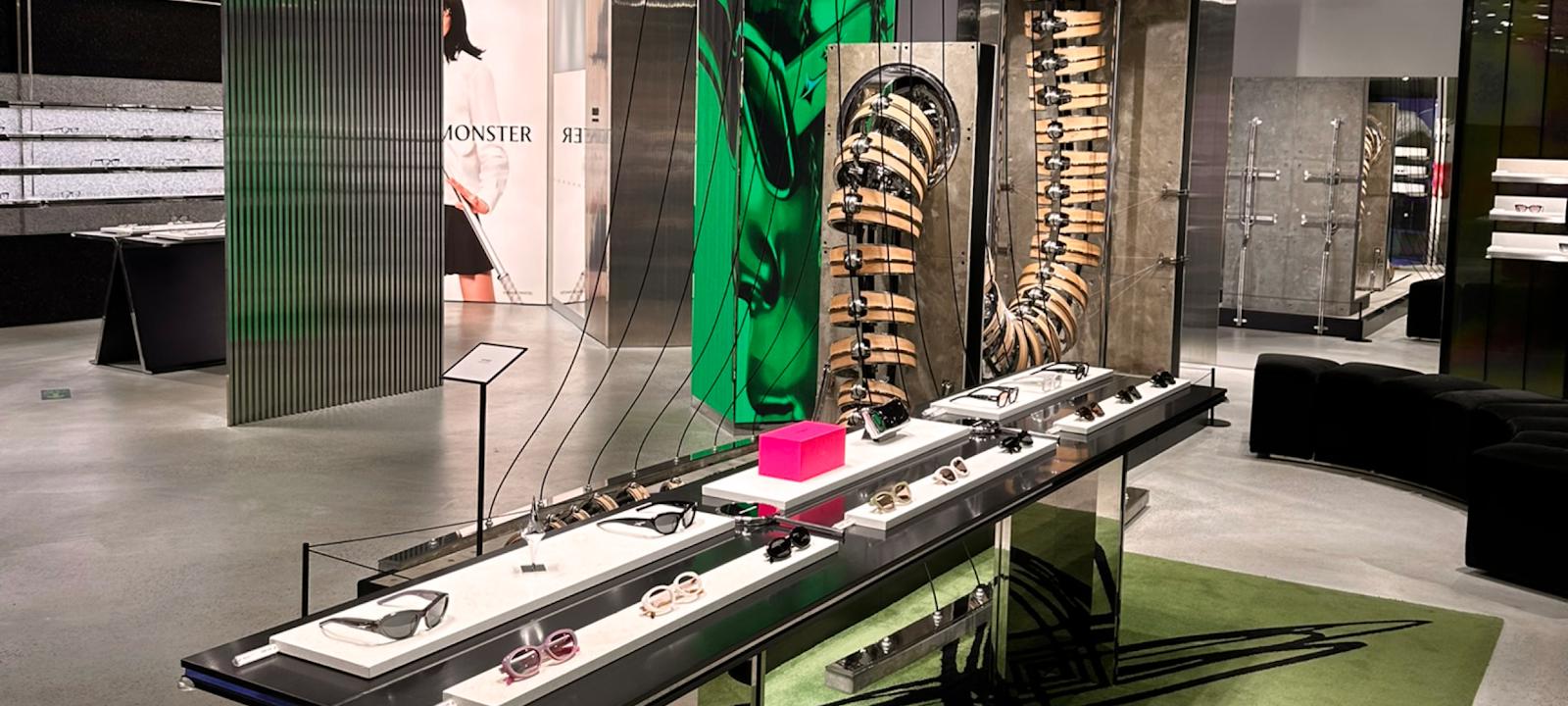 Luxury store in Asia with sleek displays, upscale client experience