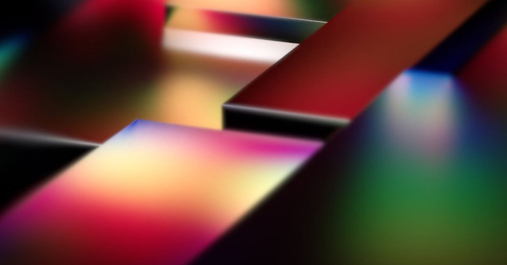 Abstract 3D rendering metal geometries