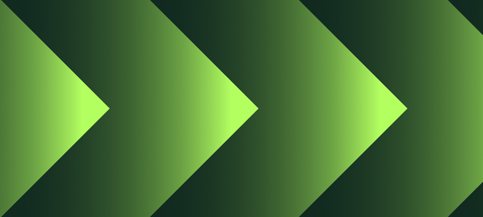 Abstract green arrows pointing right, symbolizing forward momentum, innovation, and the acceleration of digital trends.