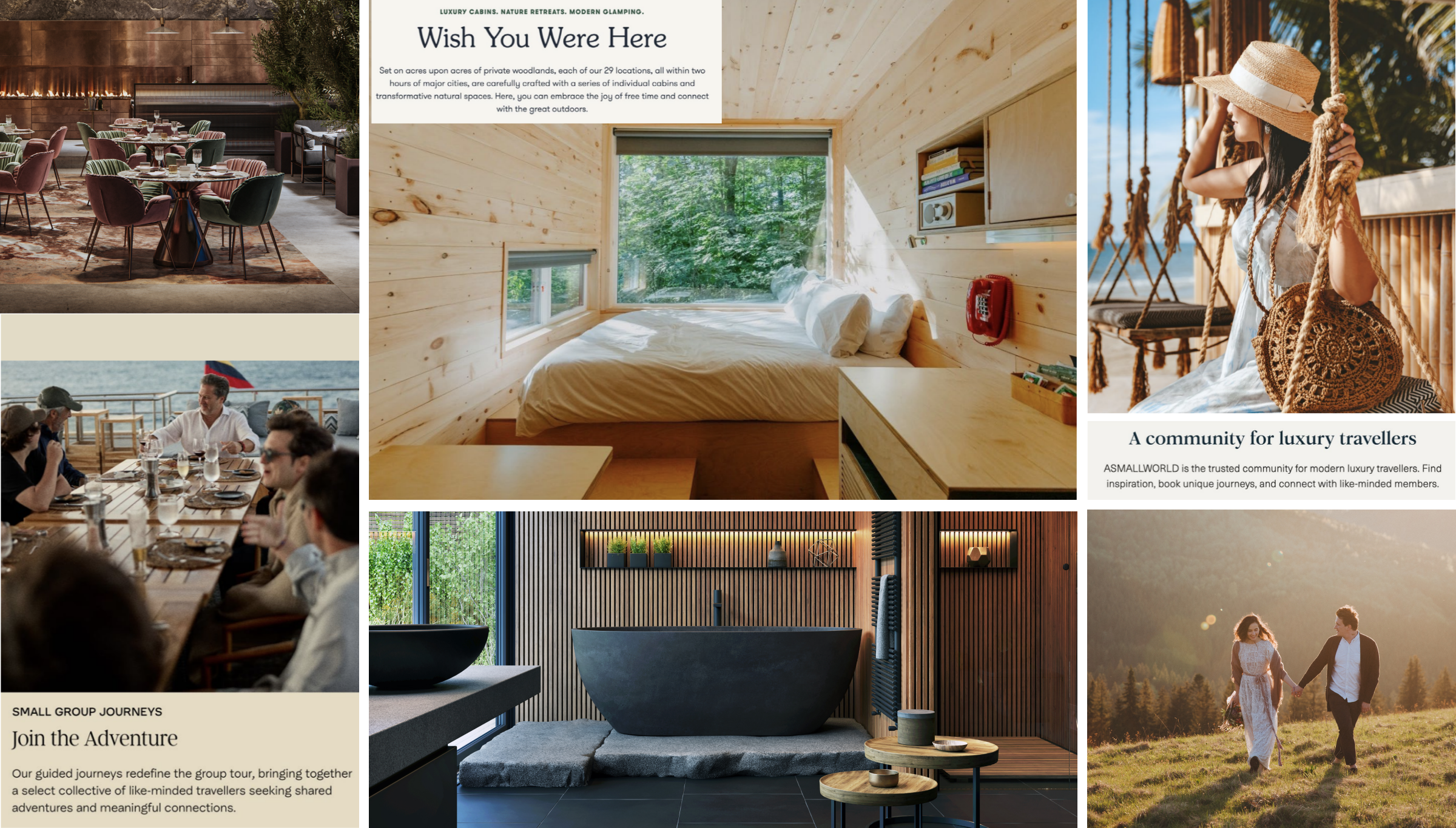 A collage featuring various room types, including living rooms, bedrooms, and kitchens, showcasing diverse styles and designs