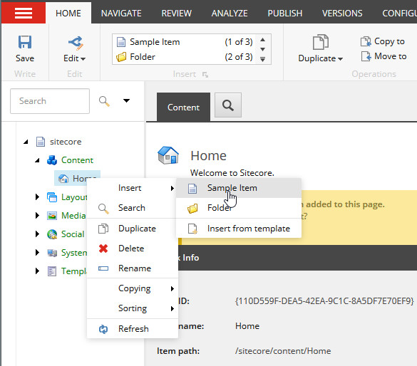 sitecore editor