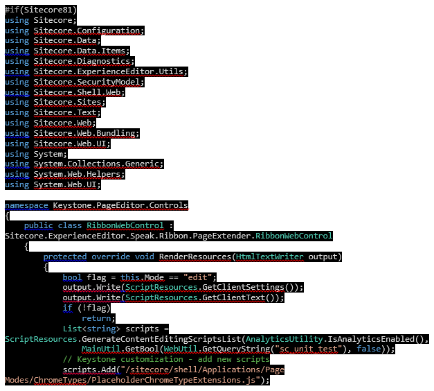 ribbon web control