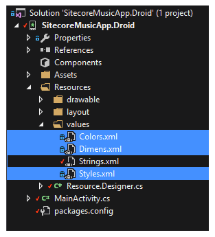 resources folder