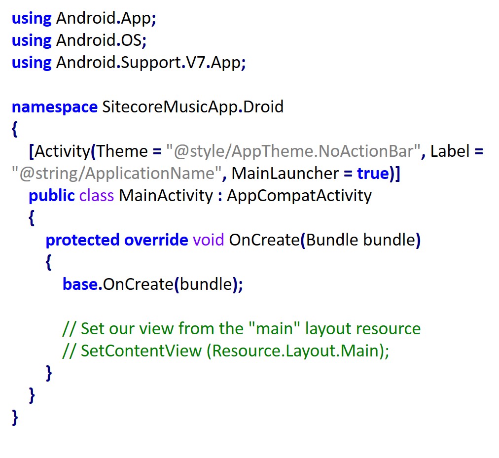 screenshot of how to Update your Activity classes