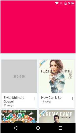 red app bar
