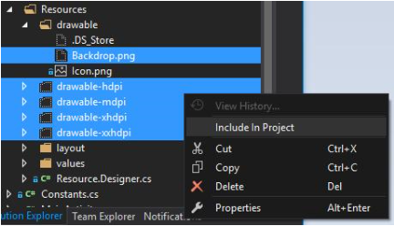 include in project
