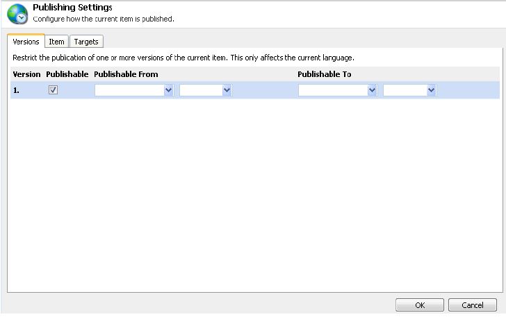 publishing setting