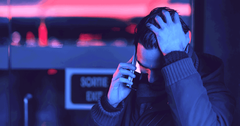 Man on cell phone