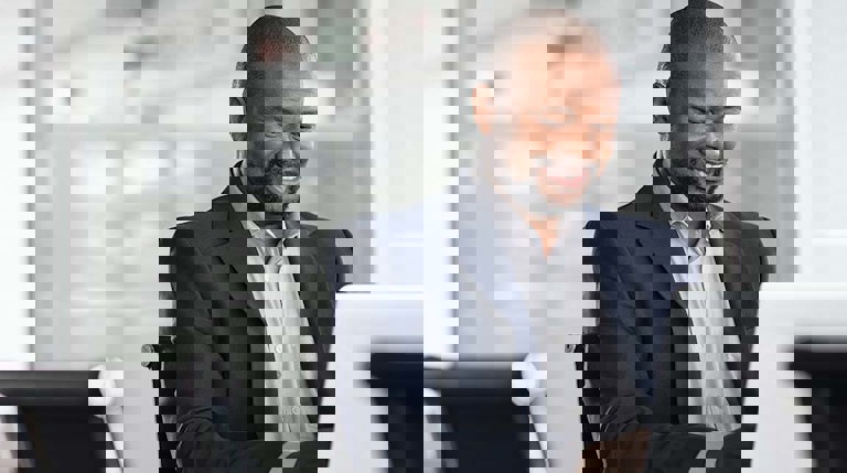 Man working at computer