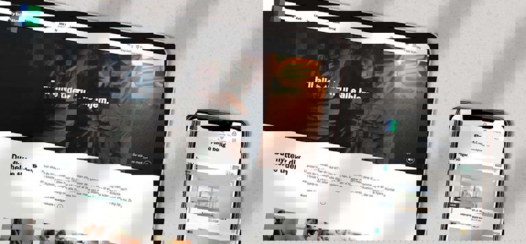 Mobile and tablet mockup of Nybolig website