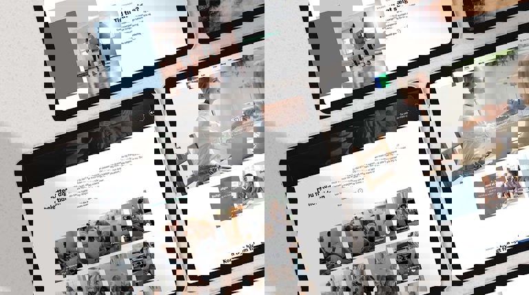 tablet mockups of Nybolig website