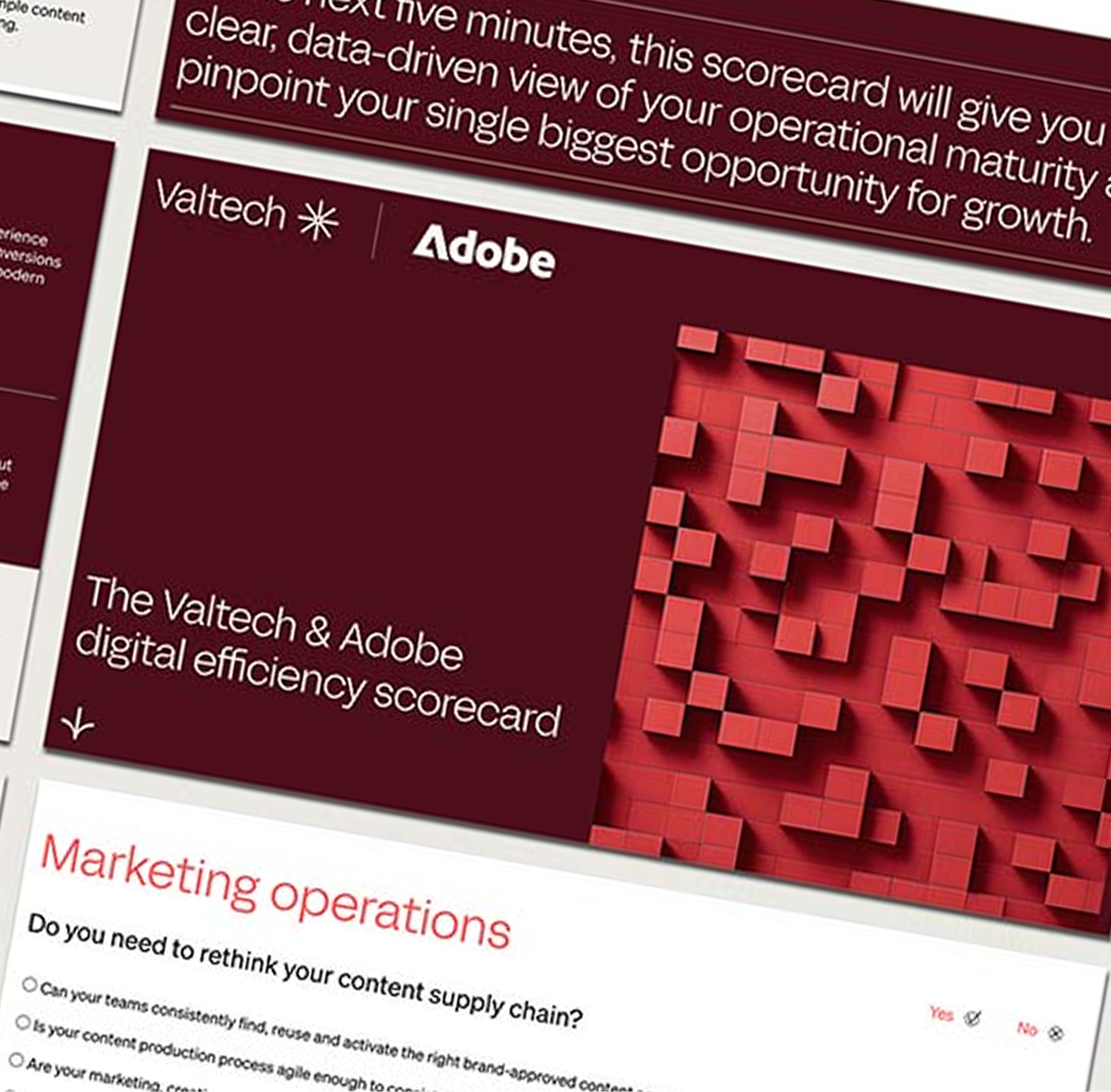 Adobe's website displayed on a computer screen, showcasing its design and features.  