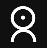 Default person placeholder image: minimalist white circular icon resembling a person