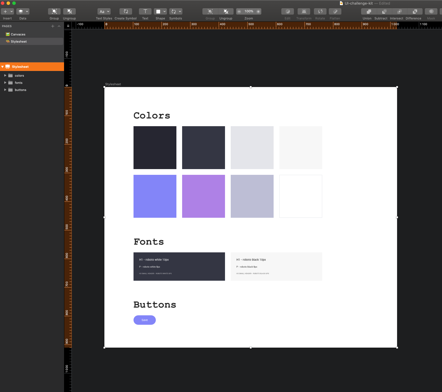 UI challenge kit
