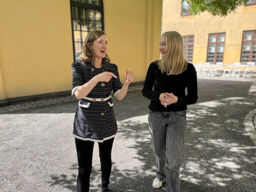 Sandra Brundell tillsammans med adepten Elln